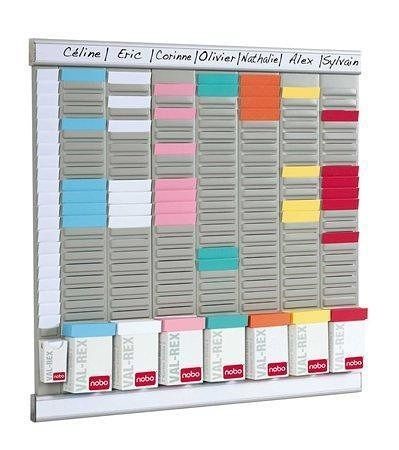 Plánovač s T-kartami &quot;Office Planner&quot;, sada, 8 sloupců 24 výřezů, NOBO