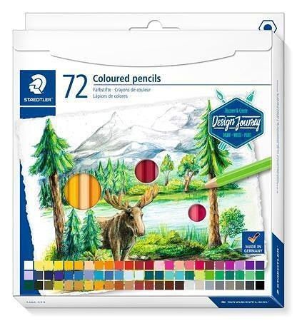 Pastelky &quot;Design Journey&quot;, 72 různých barev, sada, šestihranné, STAEDTLER