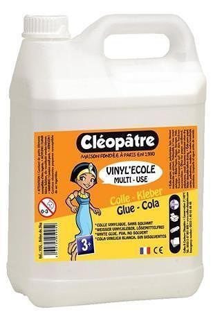 Bílé PVA lepidlo VINYL&#39;ECOLE 5 kg, CLEOPATRE