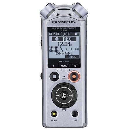 Diktafon, digitální, 4GB paměť, OLYMPUS &quot;LS-P1&quot;, stříbrný