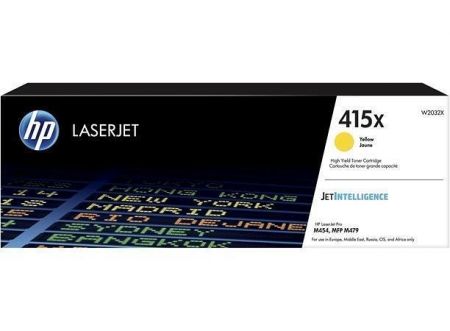 W2032X Toner pro Color LaserJet Pro M454, MFP M479 tiskárny, HP 415X, žlutá, 6 tis. stran