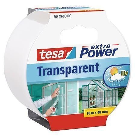 Lepicí páska &quot;Extra Power 56349&quot;, transparentní, zpevněná textilem, 48 mm x 10 m, TESA