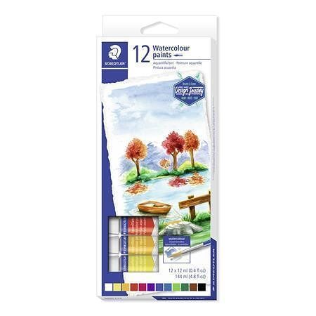 Temperové barvy &quot;Design Journey&quot;, 12 barev, 12ml, STAEDTLER