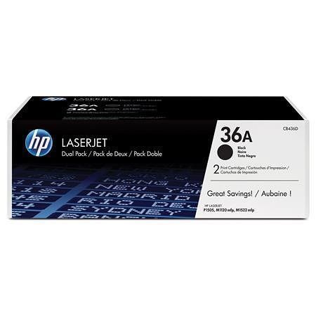 Toner pro &quot;LaserJet P1505, 1505n, M1522&quot; tiskárny, HP &quot;CB436AD&quot; Černá, 2*2 tis.stran