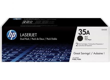 Toner pro &quot;LaserJet P1005, P1006&quot; tiskárny, HP &quot;CB435AD&quot; Černá, 2*1,5 tis.stran