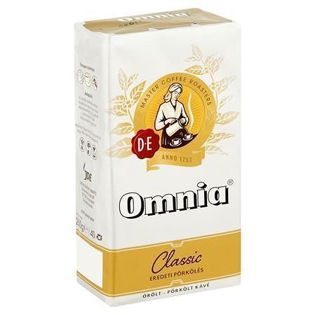 Káva mletá, pražená, vakuově balené, 250 g, DOUWE EGBERTS &quot;Omnia&quot;