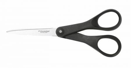 Nůžky na papír, 18 cm, FISKARS &quot;Essential&quot;, černé