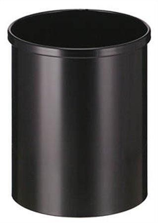 Odpadkový koš, kovový, 15 l, VEPA BINS, černý