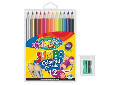 Colorino Jumbo pastelky 12barev 180mm+ořezávátko