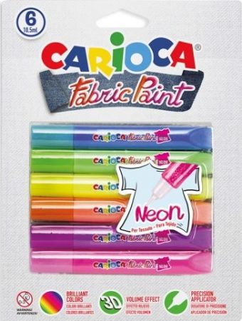 Barvy dekorační na textil Carioca 3D neon