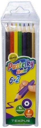 Pastelky Tempus 0607 6+2 barvy