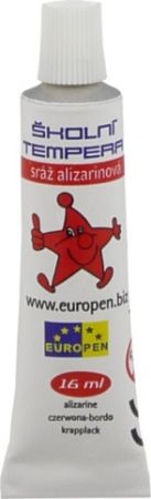 Barvy temperové Europen červená 16ml