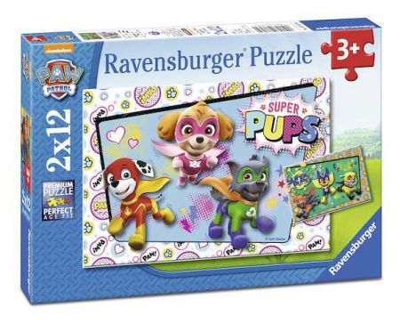 Puzzle Tlapková Patrola 2x12 dílků