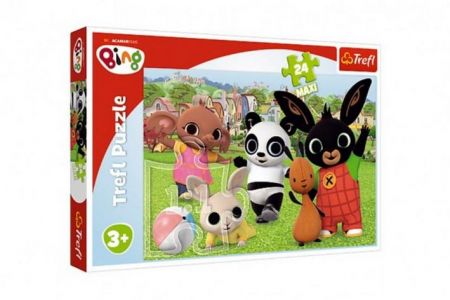 Puzzle Maxi 24 dílků Bing Bunny Zábava v parku 60x40cm v krabici 40x26,5x4cm