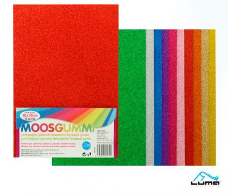 MOOSGUMMI A4 mix Glitr samolepící