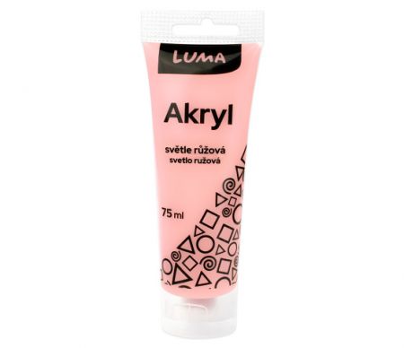 Barvy akrylové 75ml, růžová světle, LUMA