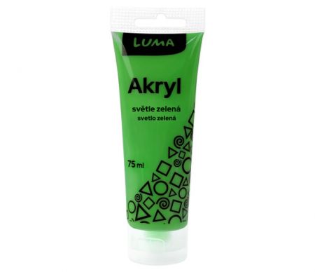 Barvy akrylové 75ml, zelená světle, LUMA