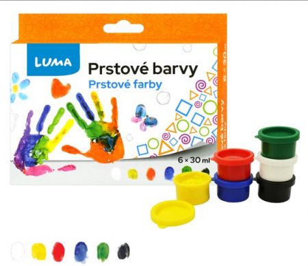 Barvy prstové LUMA 6 barev 30ml