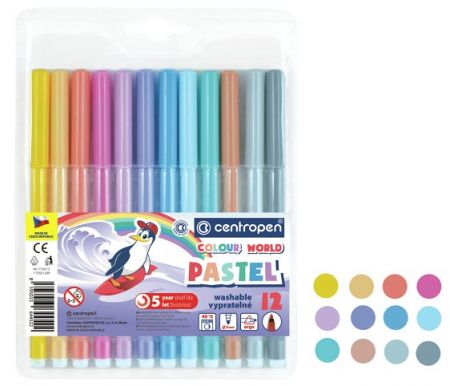 Fix CENTROPEN 7550/12 barev trojhranné PASTEL