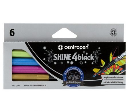 Popisovač CENTROPEN 2590/6 SHINE 4 BLACK