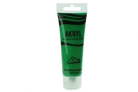 Barvy akrylové 75ml, zelená tmavě