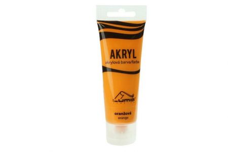 Barvy akrylové 75ml, oranžová LUMA