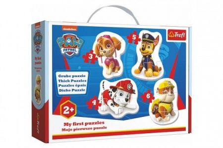 Puzzle baby Paw Patrol/Tlapková patrola 4ks v krabici 27x19x6cm 24m+