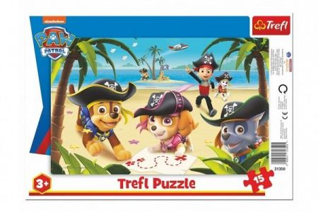 Puzzle deskové Přátelé z Tlapkové patroly/Paw Patrol 33x23cm 15 dílků