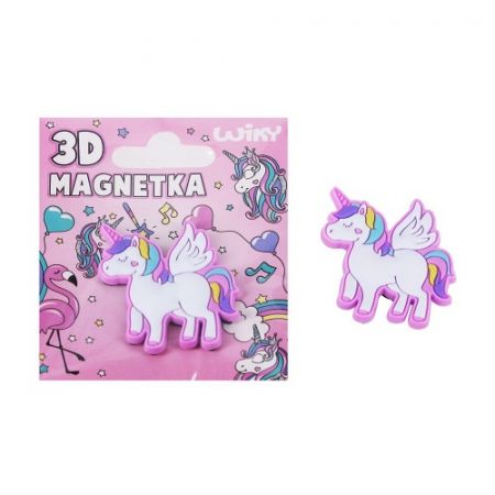 Magnetka 3D - jednorožec