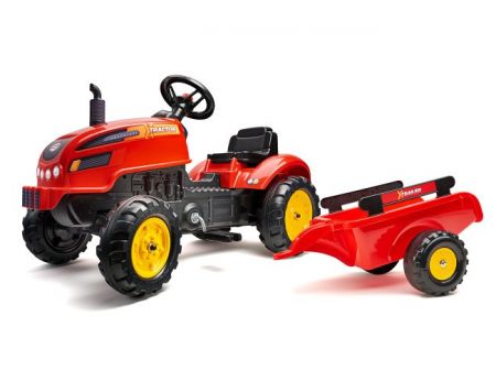 FALK šlapací traktor 2046AB X-Tractor s vlečkou a otvírací kapotou