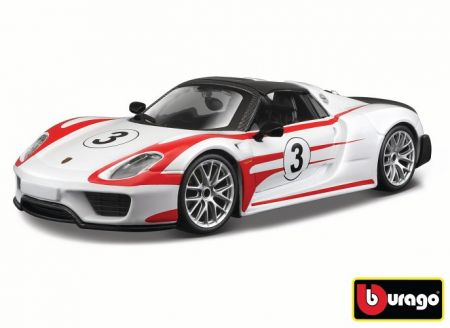 Bburago 1:24 Race Porsche 918 Weissach White