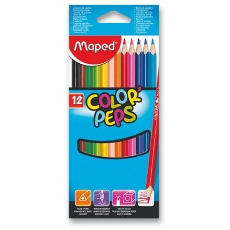 Pastelky TROJHRANNÉ Maped Color Peps 12ks