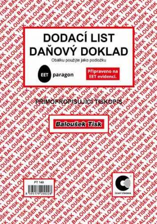 Dodací list - daňový doklad A5 přímopropisující / PT140 / Baloušek tisk