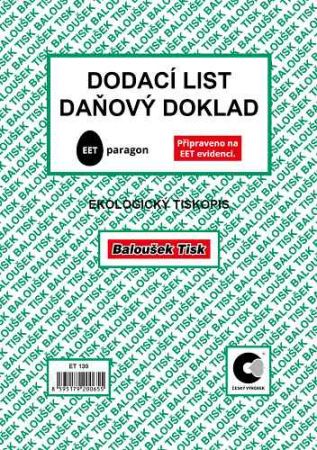 Dodací list - daňový doklad A5  / ET130 / Baloušek tisk