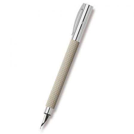 Faber-Castell Ambition OpArt White Sand plnicí pero, hrot M