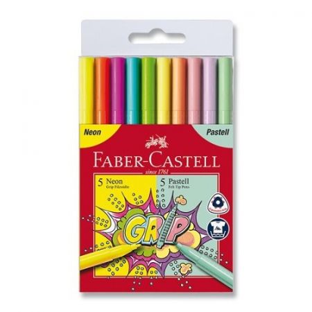 Dětské fixy Faber-Castell Grip 10 barev