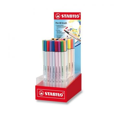 Fix Stabilo Pen 68 Brush stojánek, 80 ks