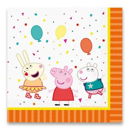 Papírové ubrousky Peppa Pig 33 x 33 cm, 16 ks