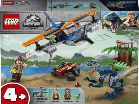 Lego Jurassic World 75942 Velociraptor: Záchranná mise s dvouplošn