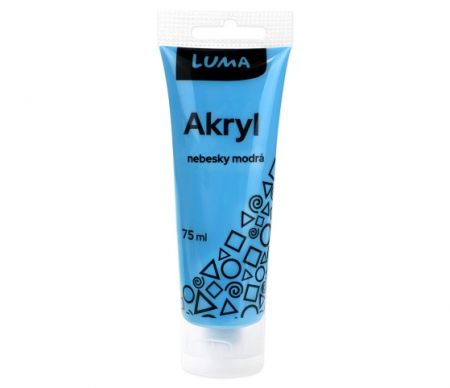 Barvy akrylové 75ml, modrá nebesky LUMA