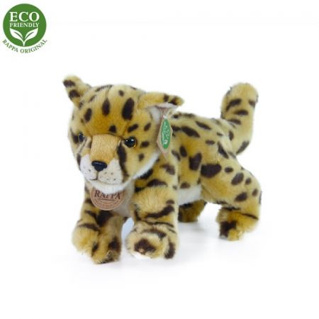 Plyšový gepard mládě stojící s tvarovatelnými končetinami, 22 cm, ECO-FRIENDLY