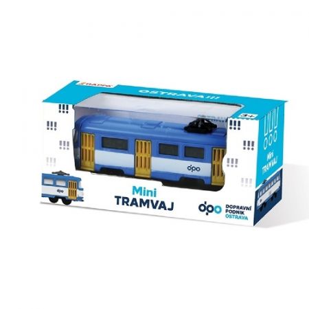 Tramvaj kovová mini DPO Ostrava, 8,5 cm