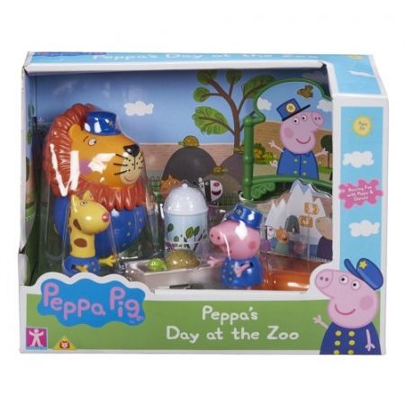 Prasátko Peppa sada ZOO - 3 figurky a doplňky