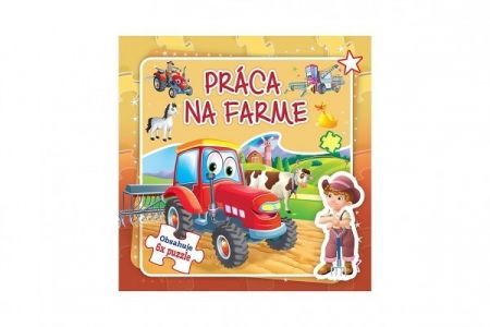 Puzzle kniha Práca na farme 17x17cm 6x9 dielikov SK verzia