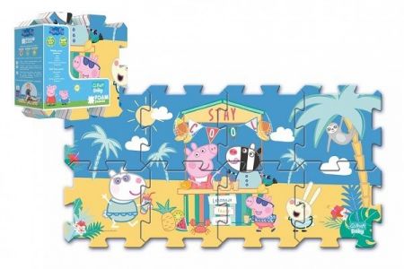 Pěnové puzzle Prasátko Peppa/Peppa Pig 32x32cm 8ks v sáčku