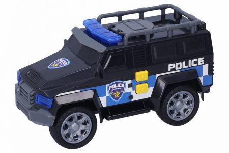 Auto - terénní policejní s efekty 22 cm