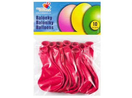 Balónek nafukovací - sada 10ks ČERVENÉ 26cm