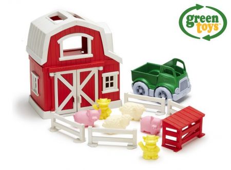 Green Toys Farma s domečkem, autíčkem a zvířátky