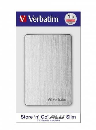 2,5&quot; HDD (hard-drive), 1TB, USB 3.2, ALU slim, VERBATIM &quot;Store n Go&quot;, stříbrná