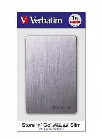 2,5&quot; HDD (hard-drive), 1TB, USB 3.2, ALU slim, VERBATIM &quot;Store n Go&quot;, šedá